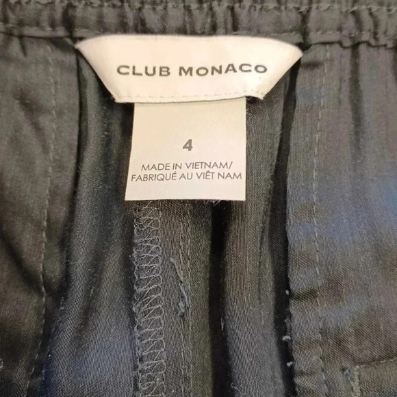 Club Monaco Linen Blend Blue Capri Wide Leg Pants Size 4 - Picture 9 of 10